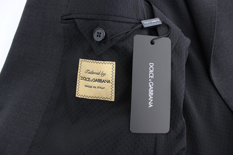 Gray wool slim fit blazer