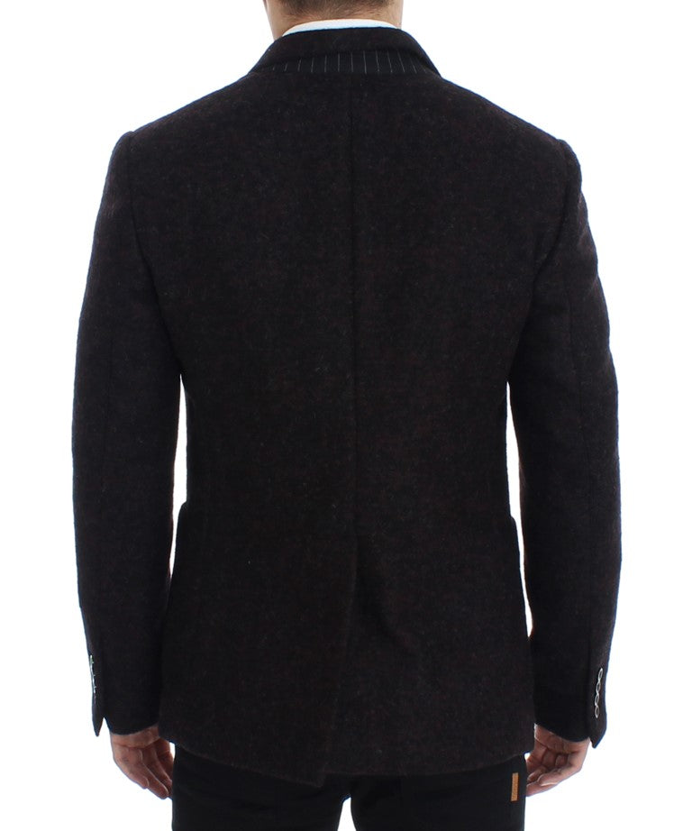 Bordeaux alpaga two button blazer