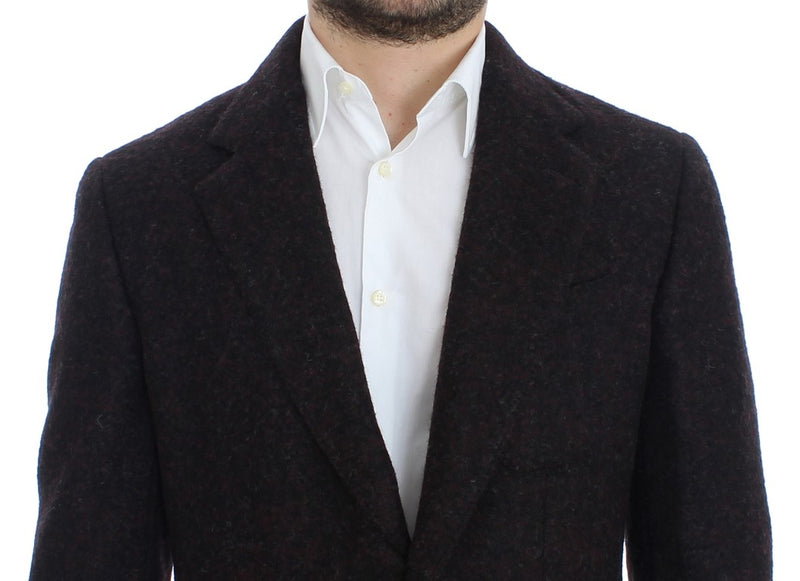 Bordeaux alpaga two button blazer