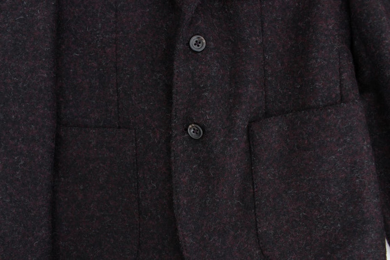 Bordeaux alpaga two button blazer