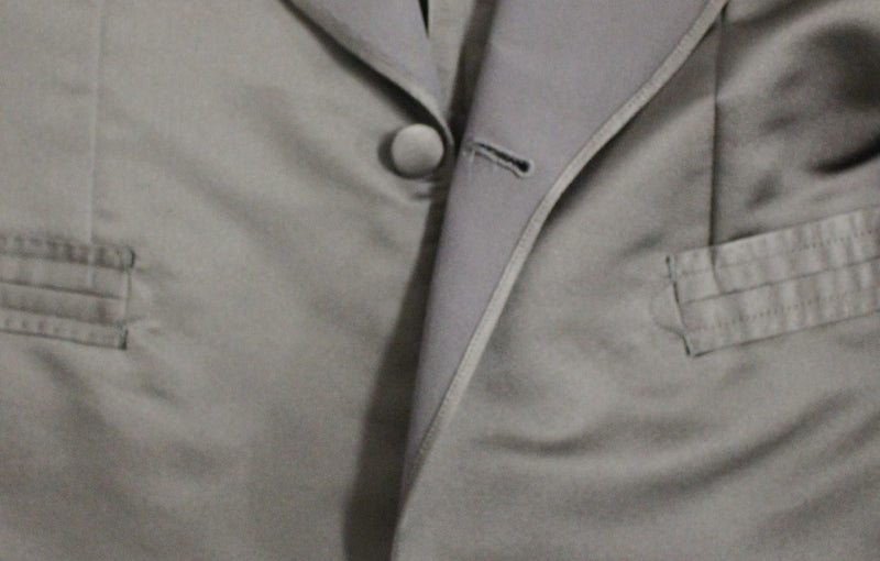 Black silk slim fit blazer