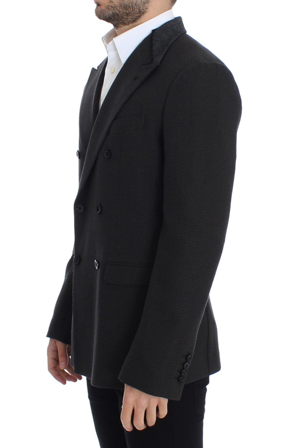 Brown wool slim fit blazer