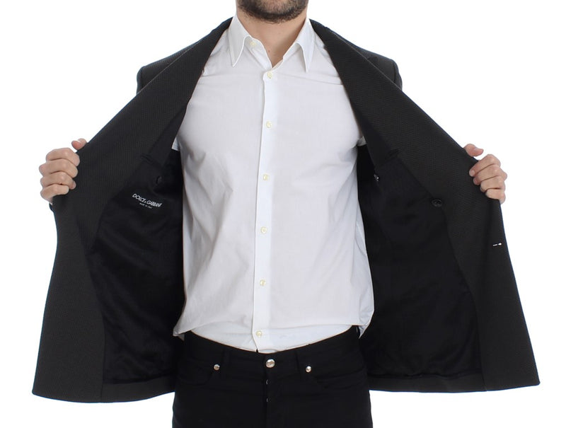 Brown wool slim fit blazer