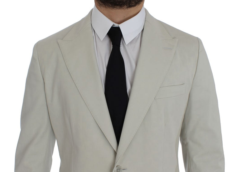 White Cotton Stretch Blazer Jacket