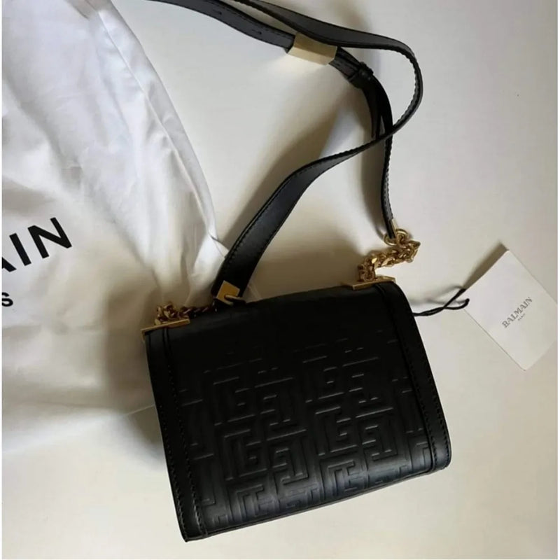 Monogram Logo Plaque Shoulder Bag