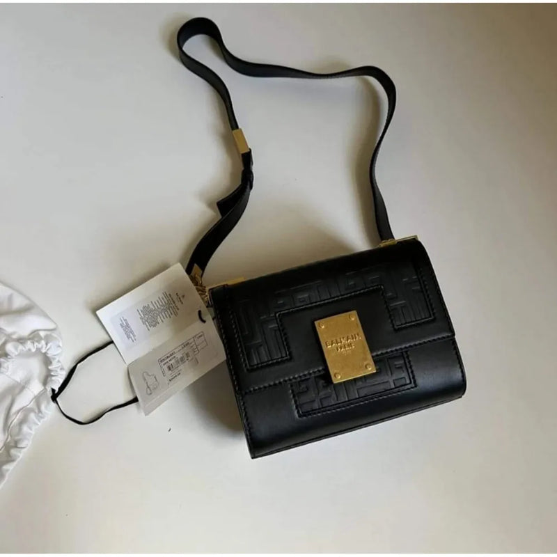Monogram Logo Plaque Shoulder Bag