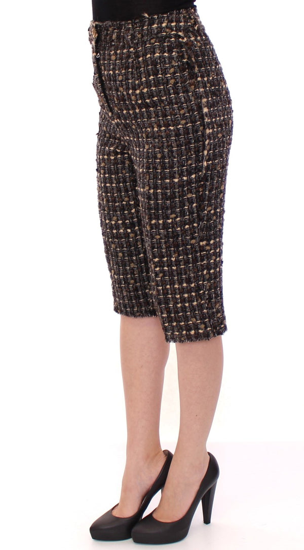 Multicolor Wool Shorts Pants