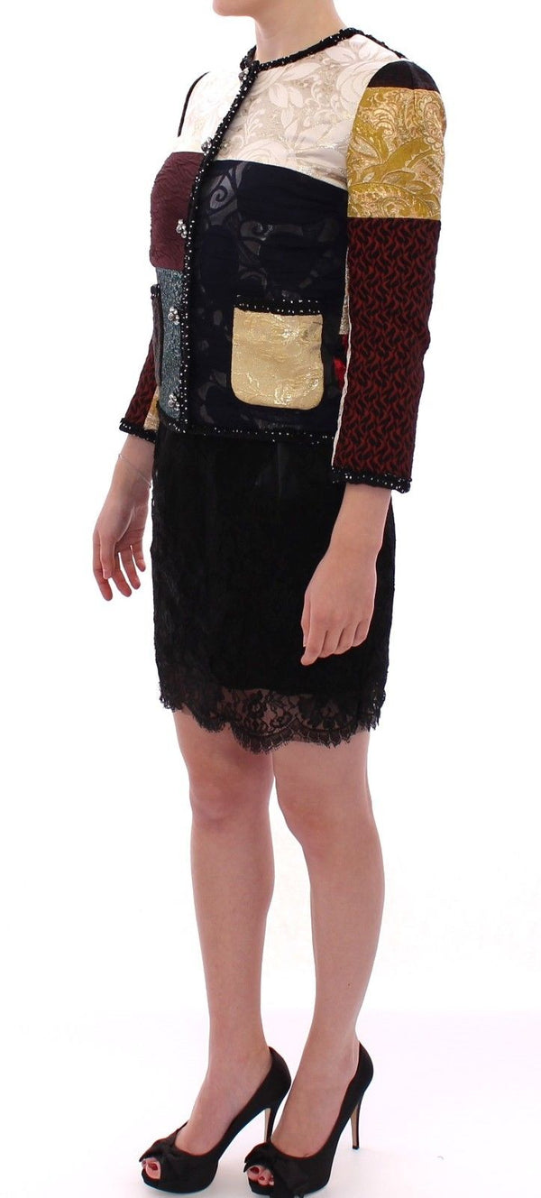 Patchwork Baroque Crystal Jacket Coat