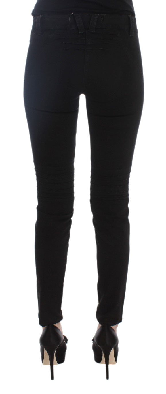 Black Cotton Slim Fit Stretch Jeans