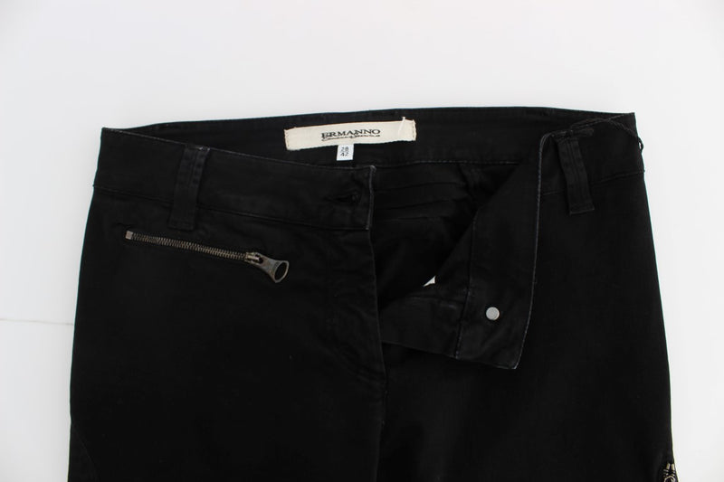 Black Cotton Slim Fit Stretch Jeans