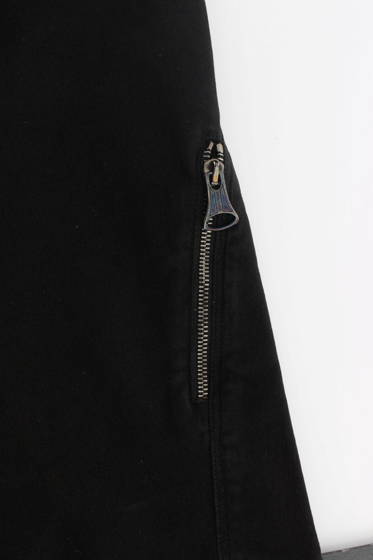 Black Cotton Slim Fit Stretch Jeans