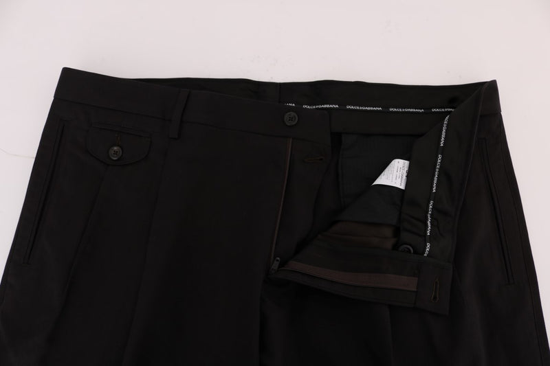 Brown Striped Dress Formal Pants