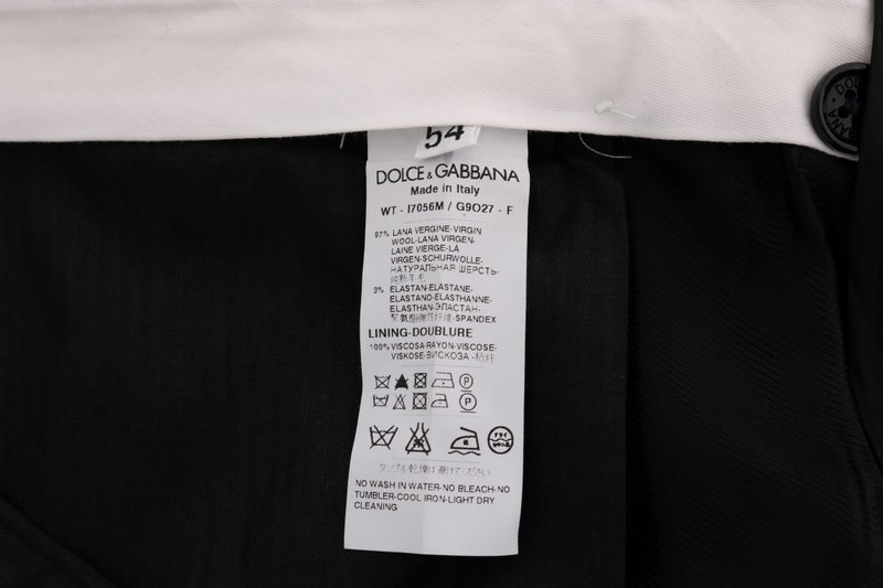 Blue Wool Stretch Dress Formal Pants