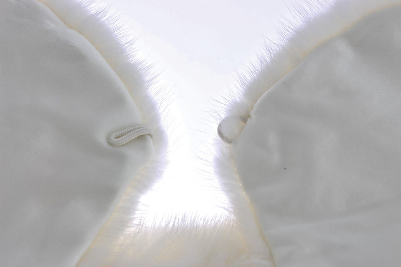 White Mink Fur Shoulder Collar Scarf