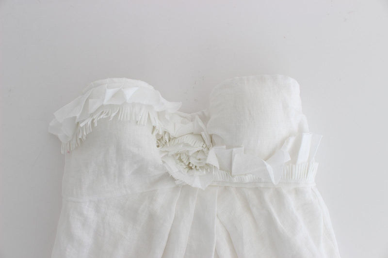 Beachwear White Beach Dress Bustier Mini