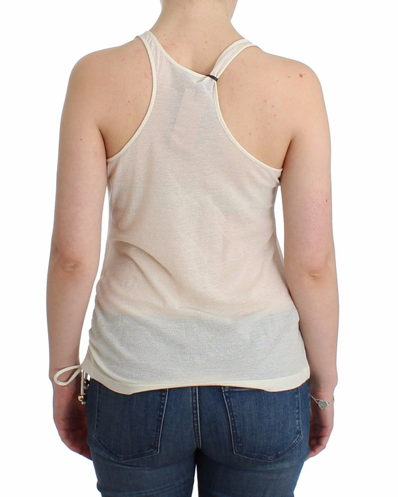 Beachwear White Tank Top Cami Blouse
