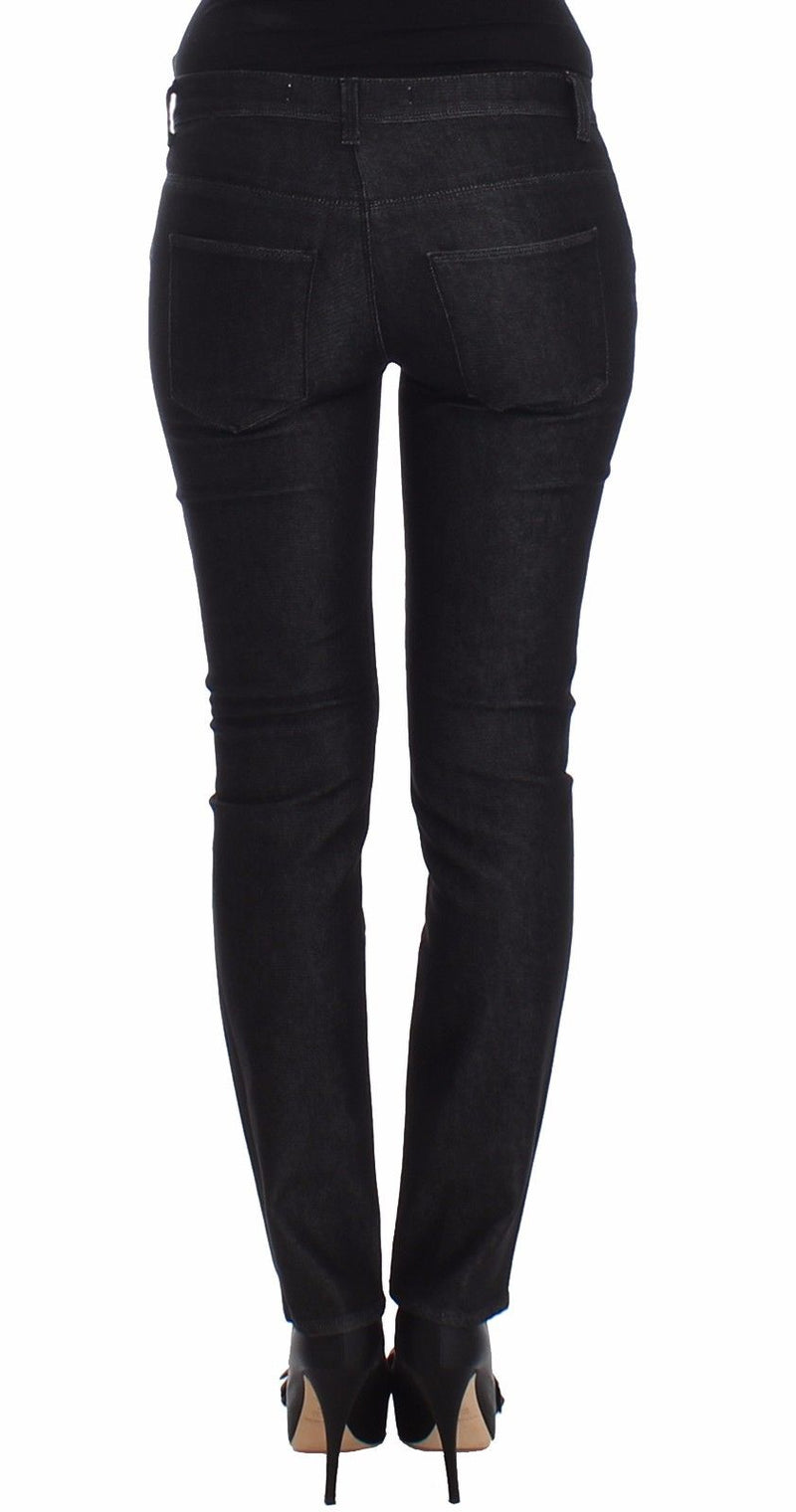 Black Slim Jeans Denim Pants Skinny Leg Stretch