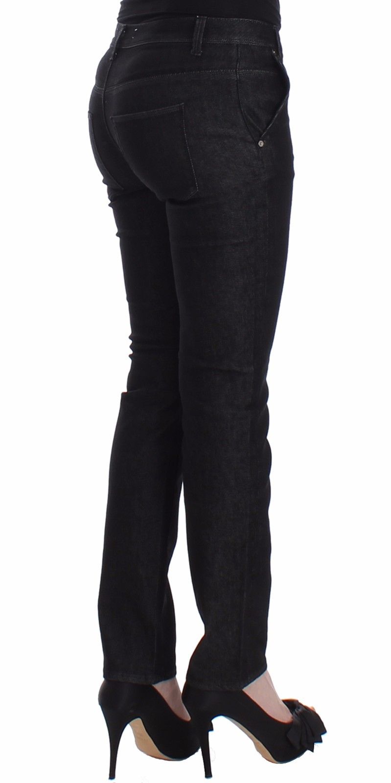 Black Slim Jeans Denim Pants Skinny Leg Stretch