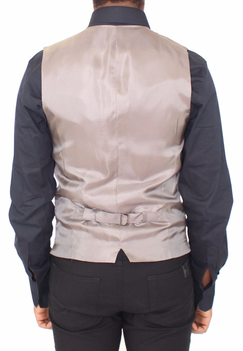 Beige Cotton Dress Vest Blazer Jacket