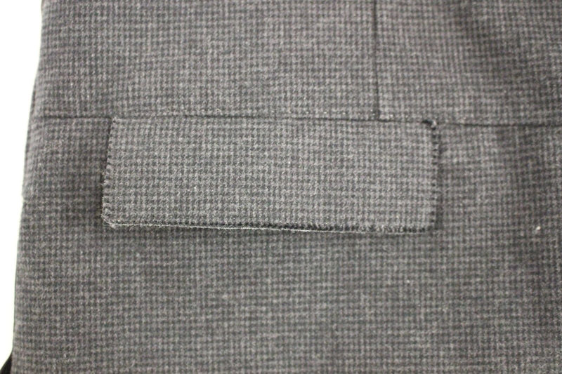Gray Wool Silk Dress Vest Gilet Weste