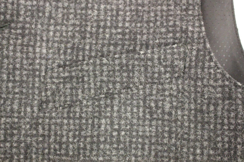 Gray Wool Blend Vest Gilet Weste