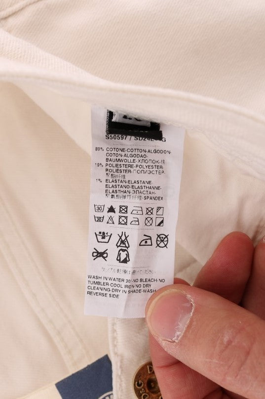White Cotton GLAMOUR Capri Jeans