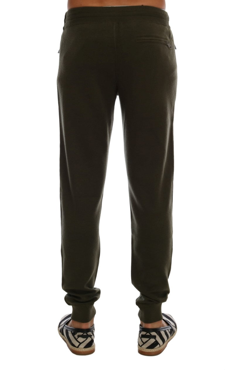 Green Cashmere Gym Training Sport Pants