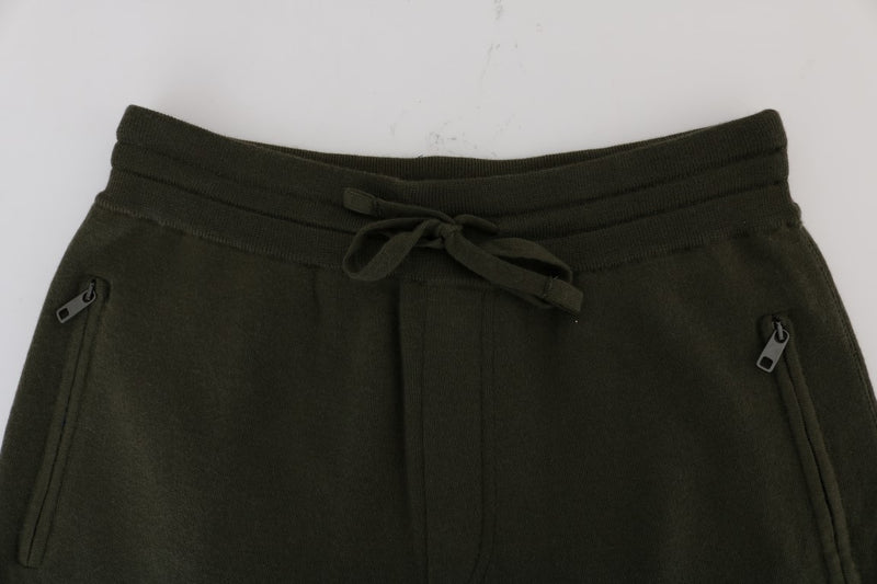Green Cashmere Gym Training Sport Pants