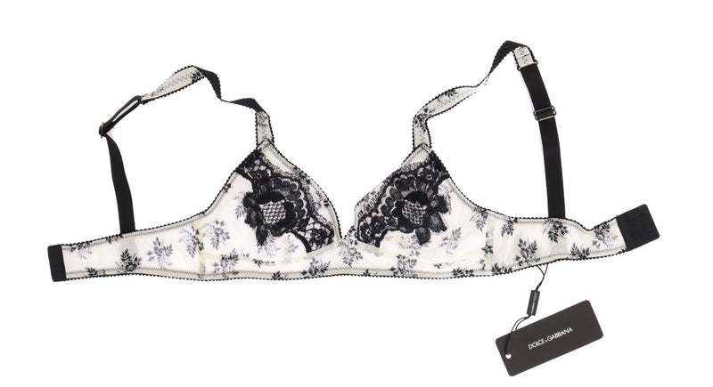 White Silk Black Lace Underwear