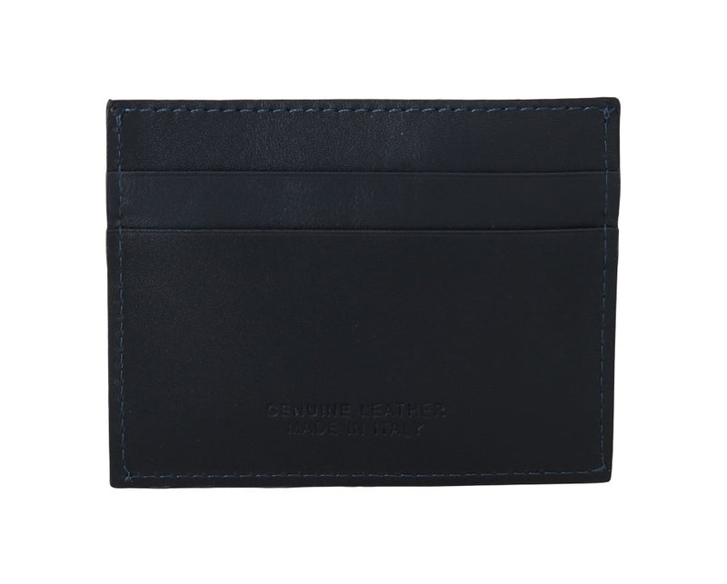 Blue Leather Cardholder Wallet