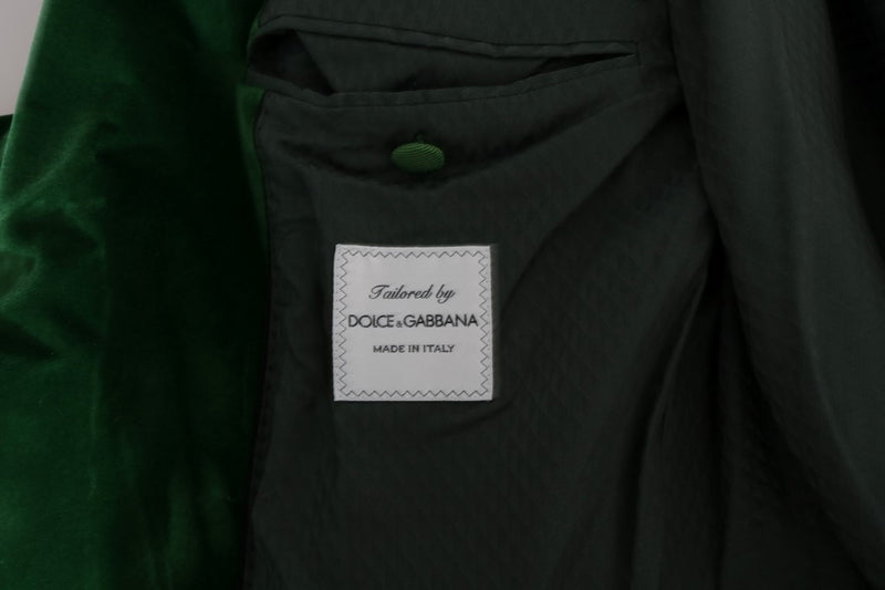 Green Velvet Slim Fit Double Breasted Suit