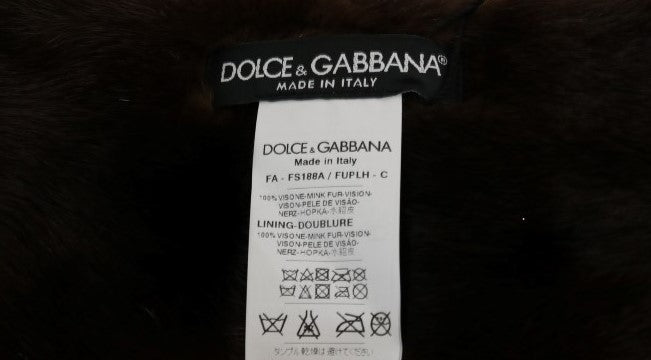 Brown Mink Fur Scarf