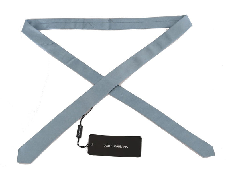 Light Blue Solid Silk Tie