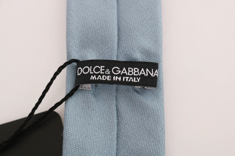 Light Blue Solid Silk Tie