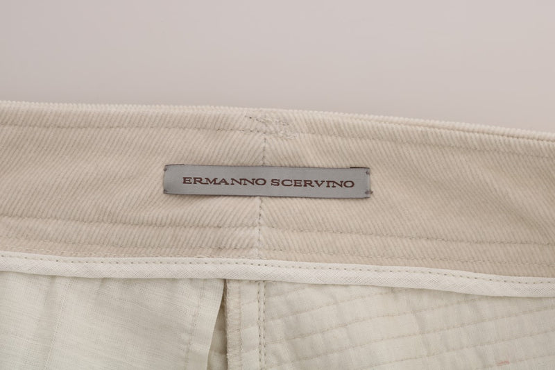 Beige Slim Jeans Corduroy Skinny Pants