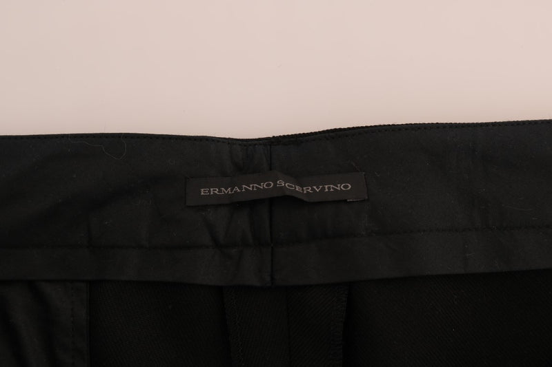 Black Wool Straight Formal Pants