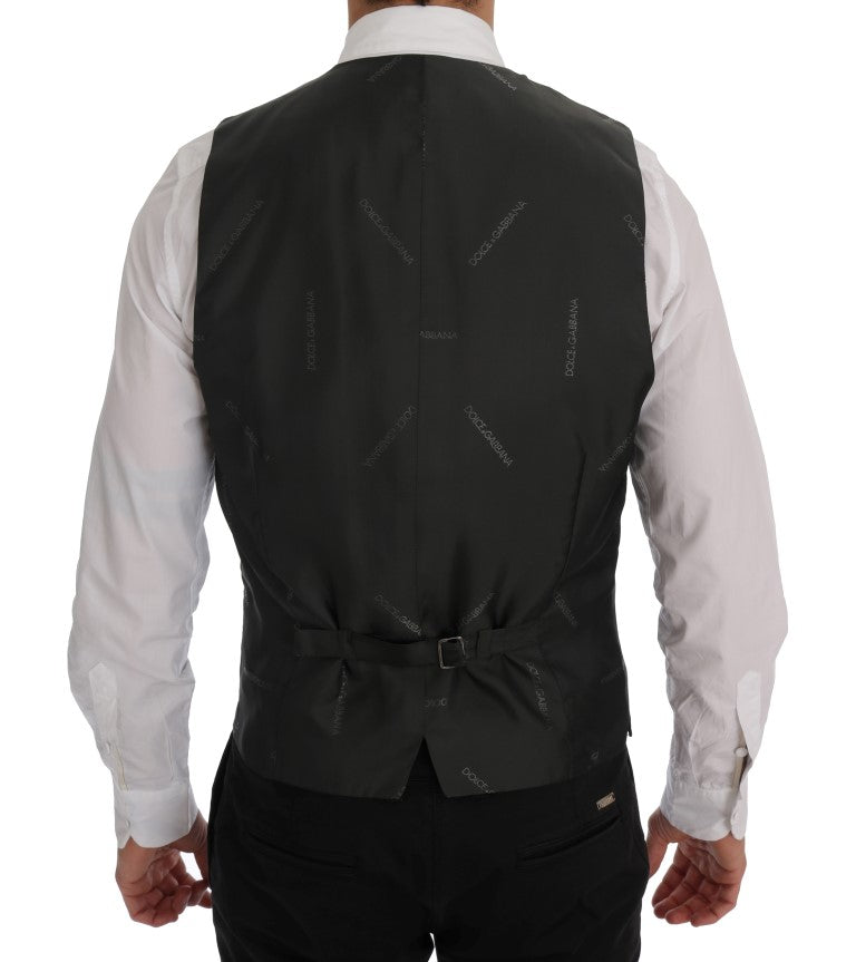 Gray Wool Stretch Vest