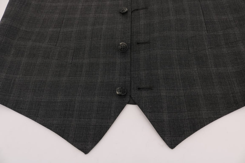 Gray Wool Stretch Vest