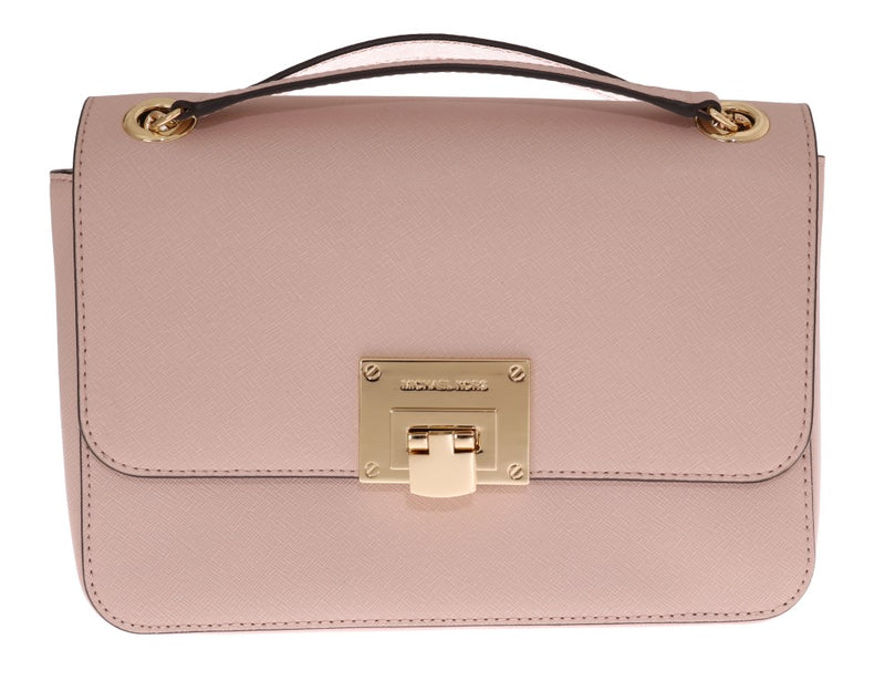 Pink TINA Leather Shoulder Bag