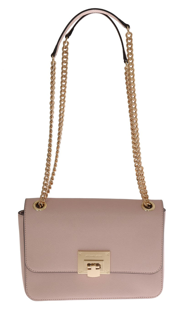 Pink TINA Leather Shoulder Bag