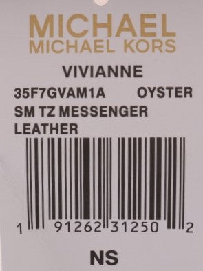 Beige VIVIANNE Patent Messenger Bag