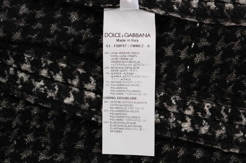 Gray Black Tweed Vest Jacket