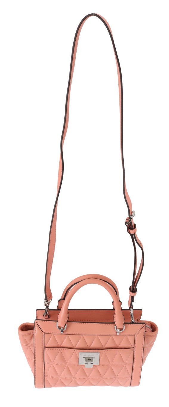 Pink VIVIANNE Leather Messenger Bag