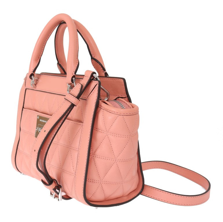Pink VIVIANNE Leather Messenger Bag