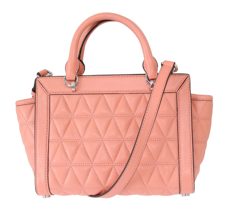 Pink VIVIANNE Leather Messenger Bag