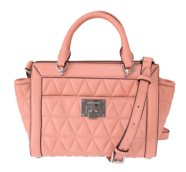 Pink VIVIANNE Leather Messenger Bag