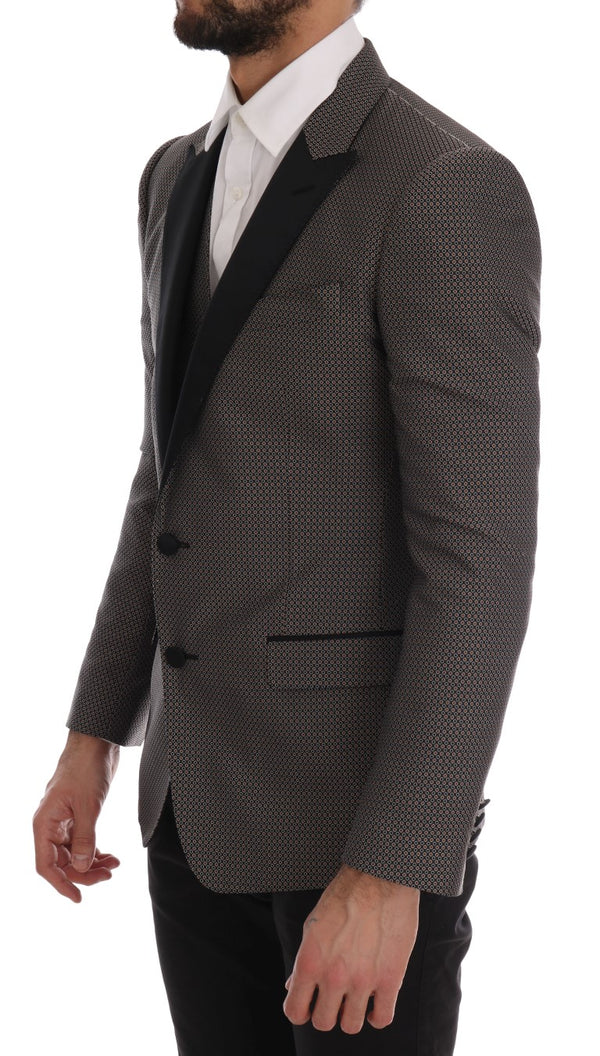 Black Brown Silk MARTINI Blazer