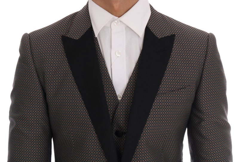 Black Brown Silk MARTINI Blazer