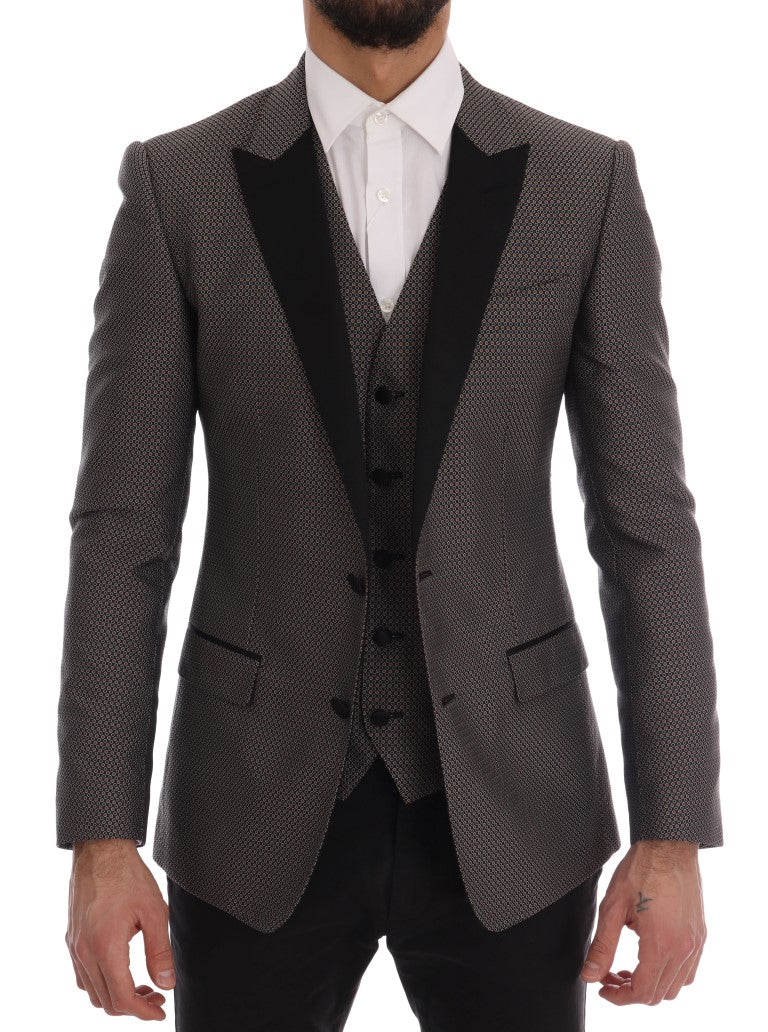 Black Brown Silk MARTINI Blazer