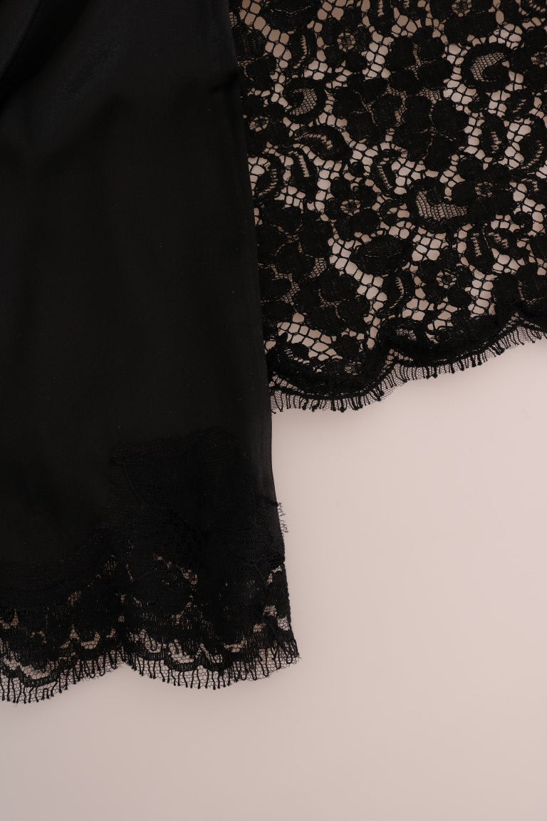 Black A-line Taormina Lace Crystal Dress